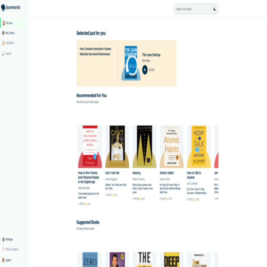 Summarist Audiobook Platform